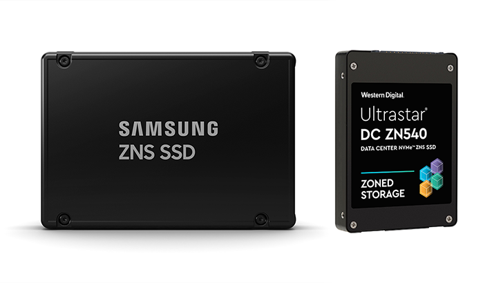 삼성전자 ZNS SSD와 웨스턴디지털 ZNS SSD (ZN540)