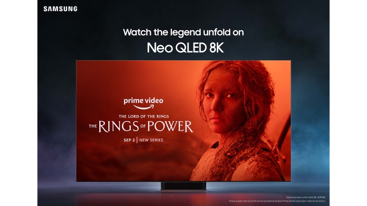 삼성전자가 아마존 프라임 비디오와 파트너십을 맺고 '반지의 제왕: 힘의 반지' 시리즈의 예고편 영상을 8K 화질로 제작해 전 세계 매장과 유튜브 채널을 통해 공개한다. 약 2분 분량의 예고편 영상은 삼성 'Neo QLED 8K'가 등장하며 시작하며, 드라마의 주요 장면을 8K 화질로 담고 있다.