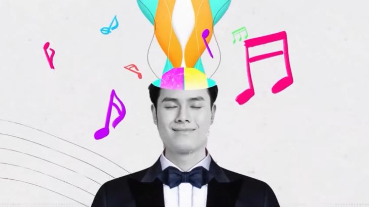 유튜브 영상 『멜로디를 상상하면 음악이 연주된다? 』의 장면