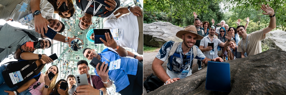 멤버스와 팀갤럭시가 함께 미션을 수행하고 있는 모습