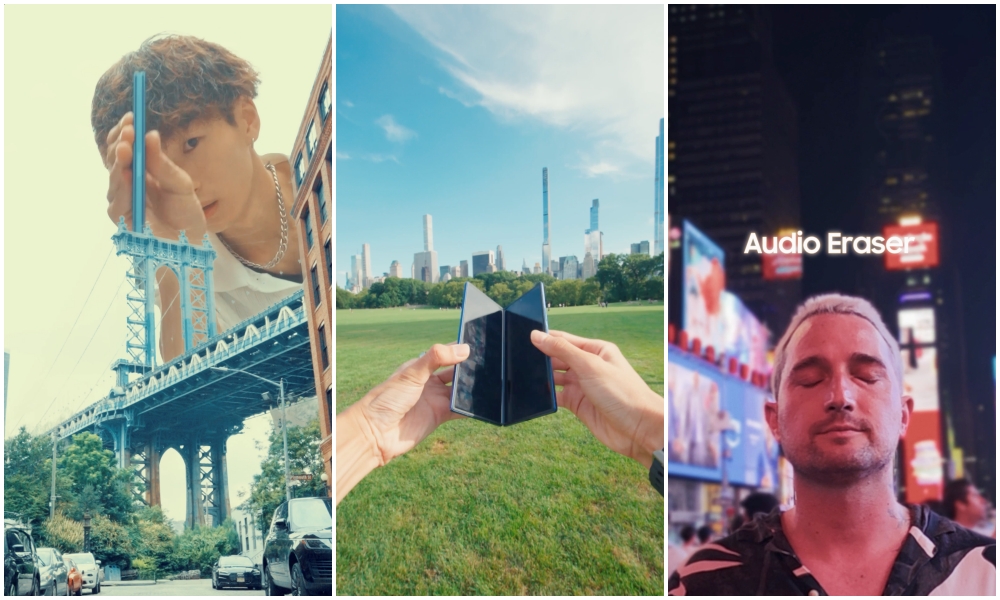 팀갤럭시 멤버이자 우수작의 주인공인 @uekan2b는 갤럭시 Z 폴드7의 세련된 하드웨어를 첨탑같이 우뚝 솟은 건물과 다리의 철골에 빗대어 감각 있게 표현해 관중들의 기립박수를 자아냈다(좌측, 가운데). 한편 또 다른 우수작의 주인공인 @granthinds는 갤럭시 Z 폴드7의 진화된 갤럭시 AI를 활용해, 오디오 이레이저로 도시의 소음을 줄이고 생성형 편집으로 광장의 사람들을 없애는 등 ‘Alone in New York’을 창의적으로 표현했다(우측). 선정된 우수작은 삼성 모바일 인스타그램 채널에서 만나볼 수 있다. 