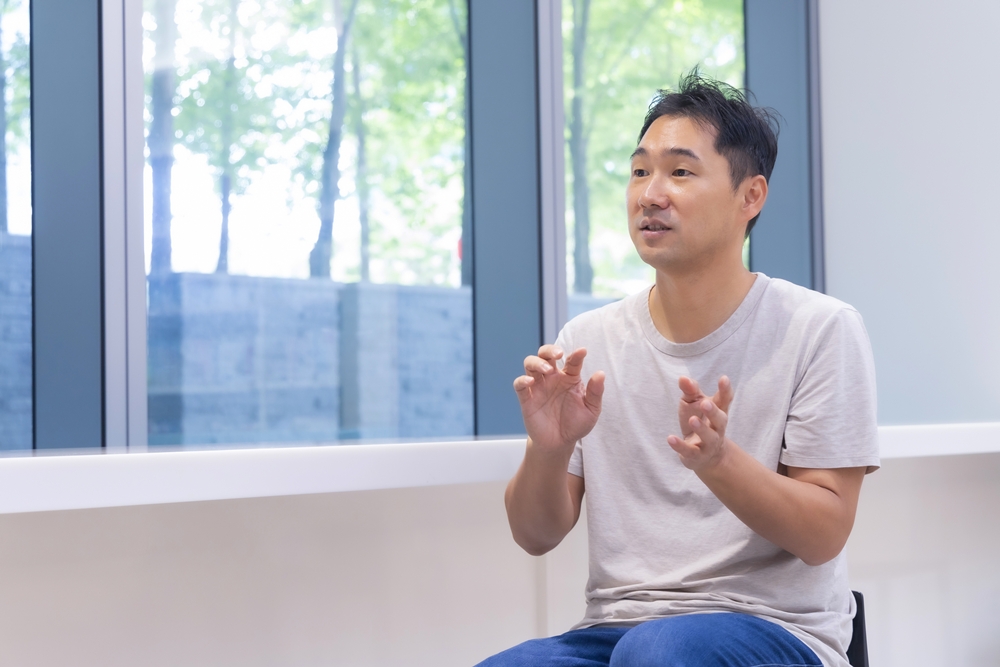 삼성리서치 김태수 상무가 대회 준비의 계기를 설명하고 있다.