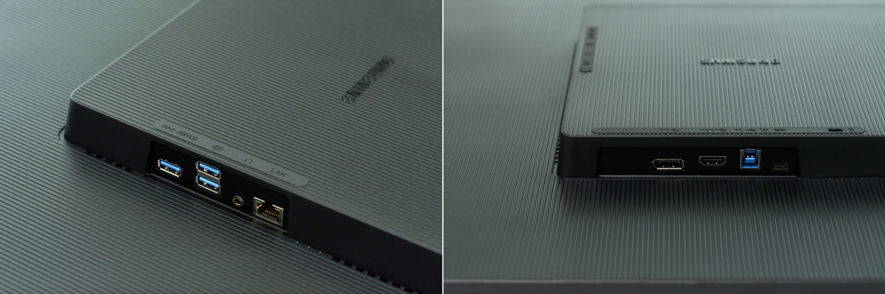 ▲뷰피니티 S8 후면 좌측 및 하단 포트 연결부