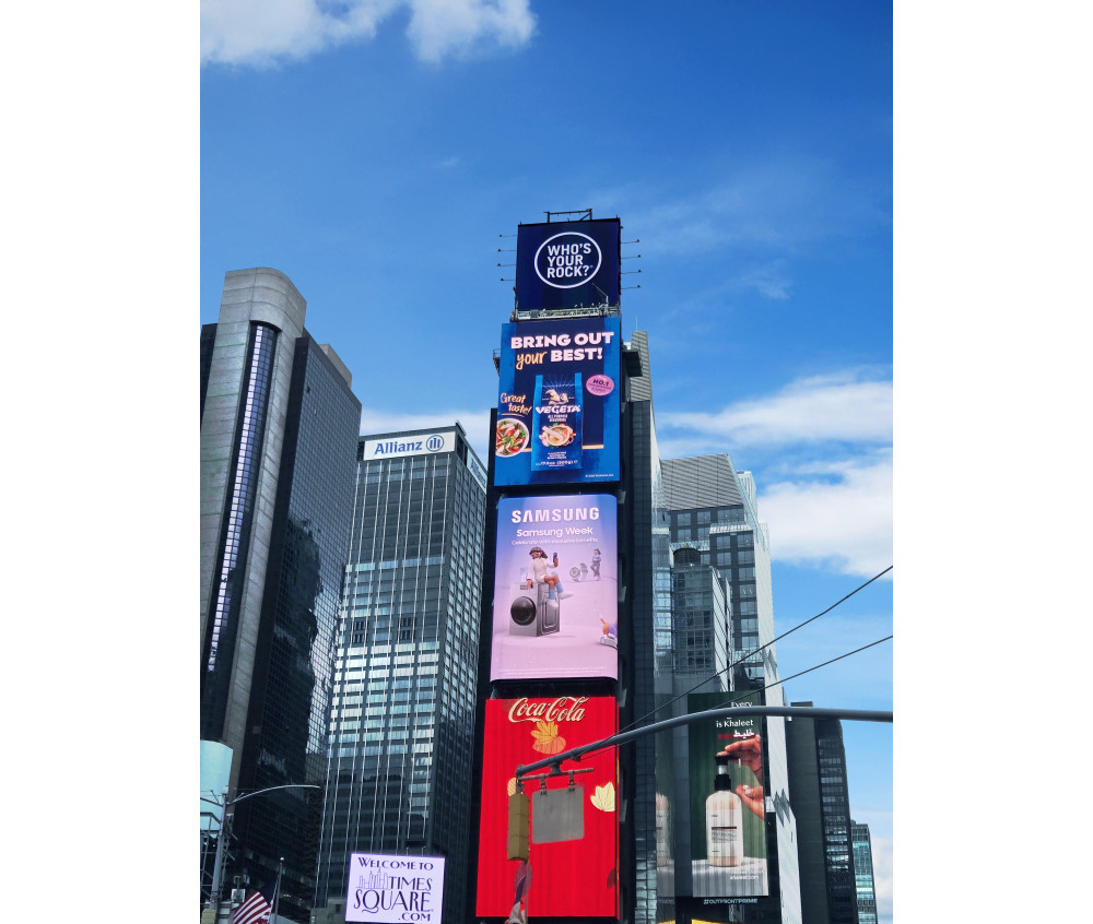 미국 뉴욕 타임스퀘어에서 진행하는 ‘삼성위크’ 옥외광고 모습.