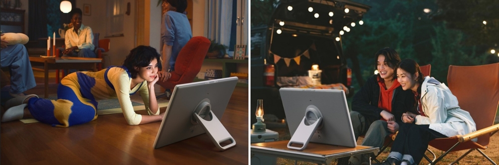 집 안 어디서나 편리하게 쓸 수 있는 이동형 스크린 '더 무빙스타일'.