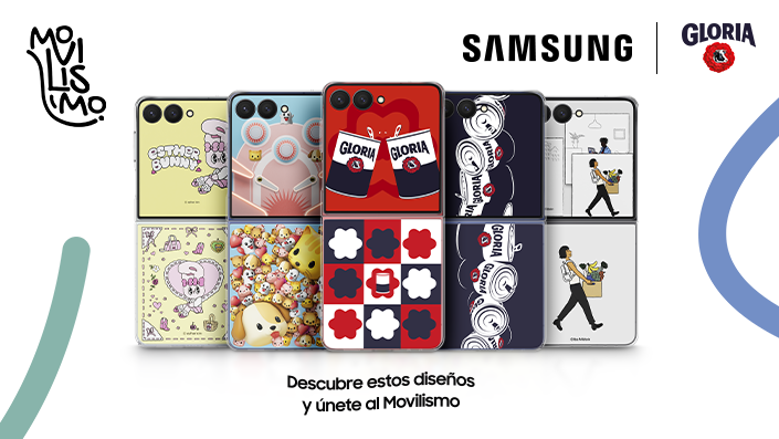 페루 브랜드 '글로리아'와 협업한 갤럭시 Z 플립7용 플립수트 케이스 사진.