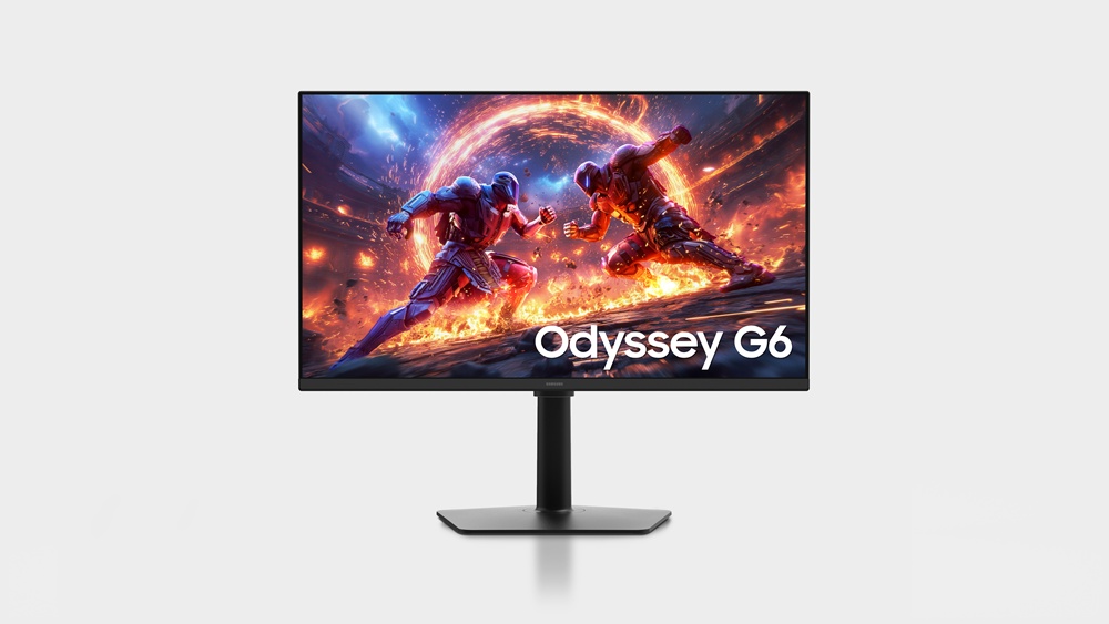세계 최초로 듀얼 모드 기반으로 최대 1,040Hz 주사율을 구현한 27형 '오디세이 G6(G60H)' 제품 이미지