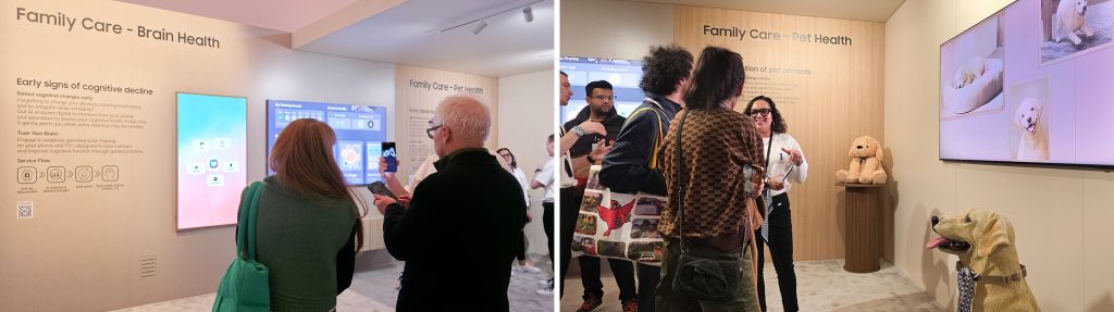 패밀리 케어 전시존에서는 인지 건강 케어, 반려동물 케어 경험을 제공한다.