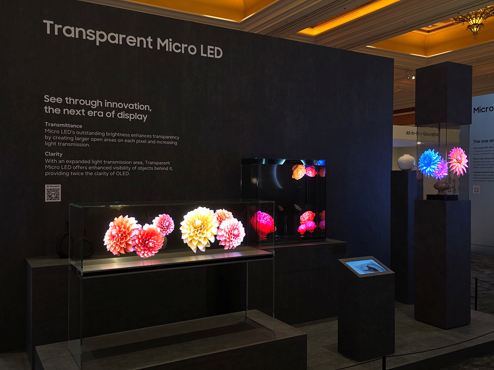 우수한 투과율과 선명도를 자랑하는 투명 마이크로 LED.