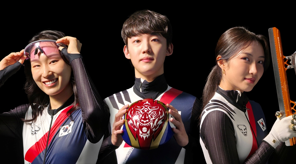 '빅토리 프로필' 사진 (왼쪽부터) 최민정 선수, 임종언 선수, 김길리 선수.