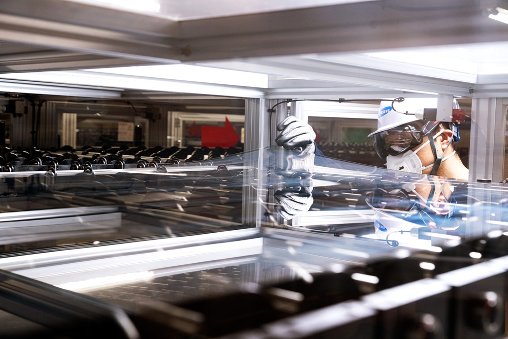 삼성디스플레이 유리 폐기 공정 사진