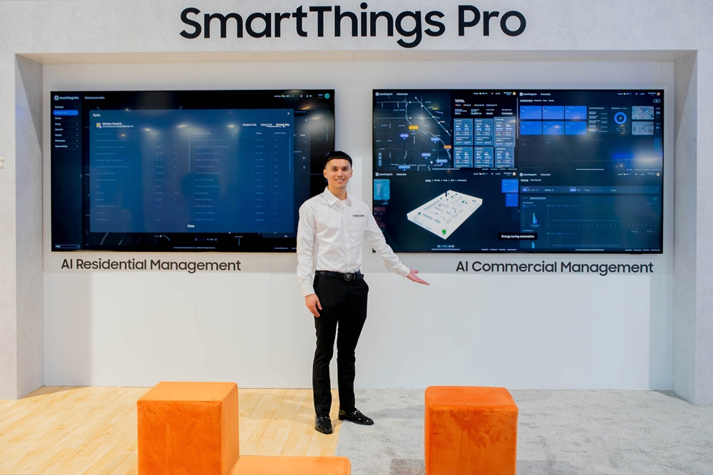 삼성전자가 미국 라스베이거스에서 열리는 북미 최대 규모 공조 전시회 AHR 엑스포'에 참가해 북미 지역에 특화된 공조 제품과 AI 기반의 통합 기기 관리 기능을 선보였다 2.