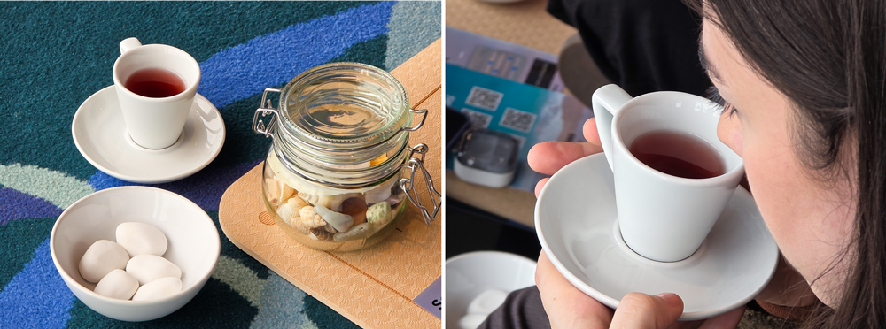 참가자들이 ‘Sound, Touch, and Smell 명상 세션에 참여하고 있는 모습.