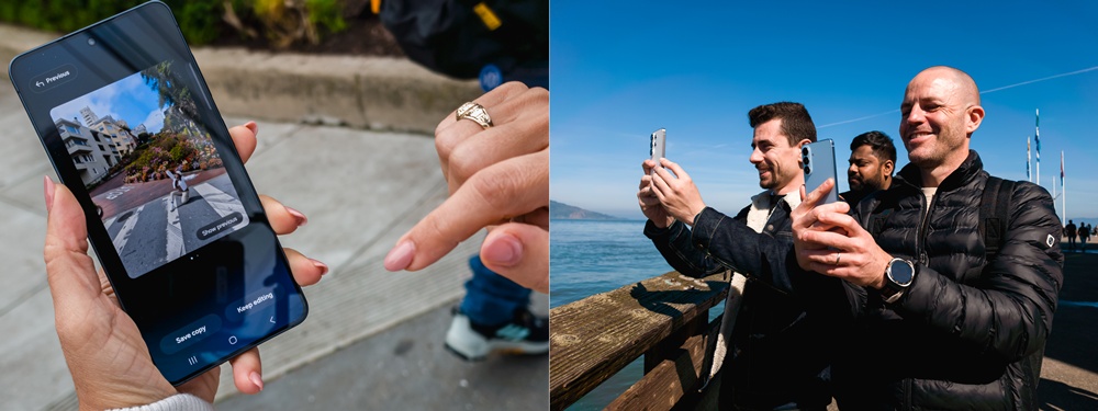 참가자들이 갤럭시 S26 시리즈로 콘텐츠를 제작하는 모습.