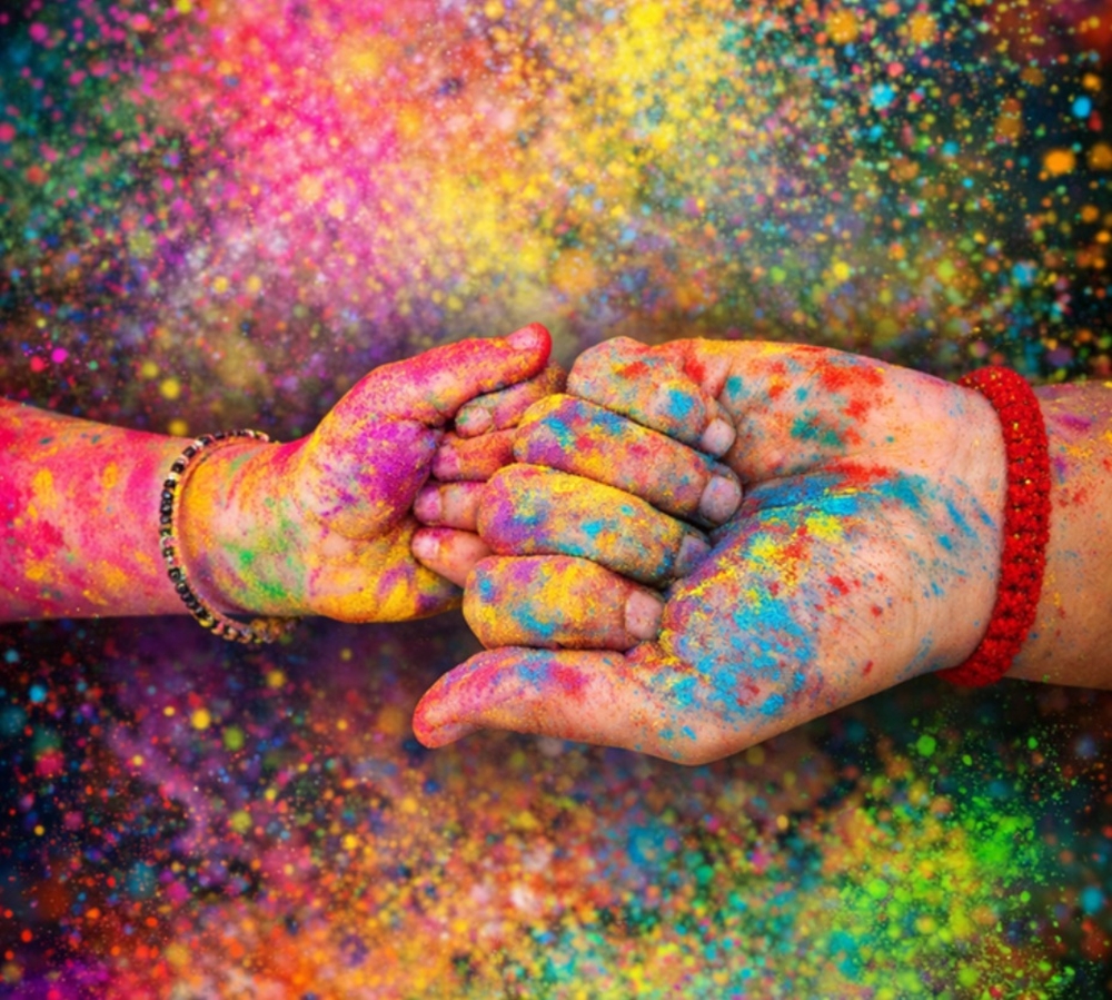 갤럭시 기기로 촬영한 홀리 축제 모습.