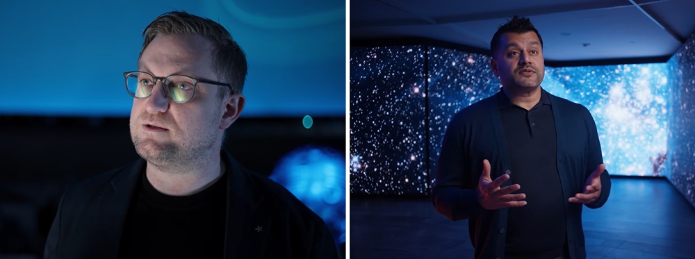 (왼쪽부터) 베를린 천체투영관 재단 팀 플로리안 호른 이사장, 삼성전자 아미트 채터지 매니저.