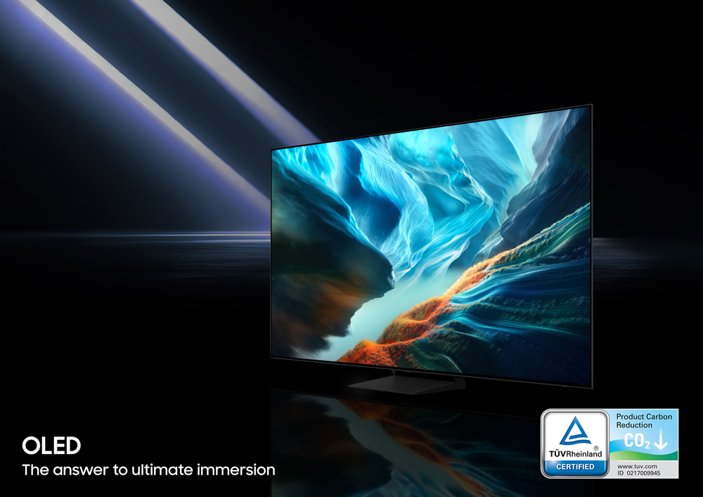 삼성전자의 2026년형 TV, 獨 라인란드 '탄소저감' 인증 획득 OLED 이미지.
