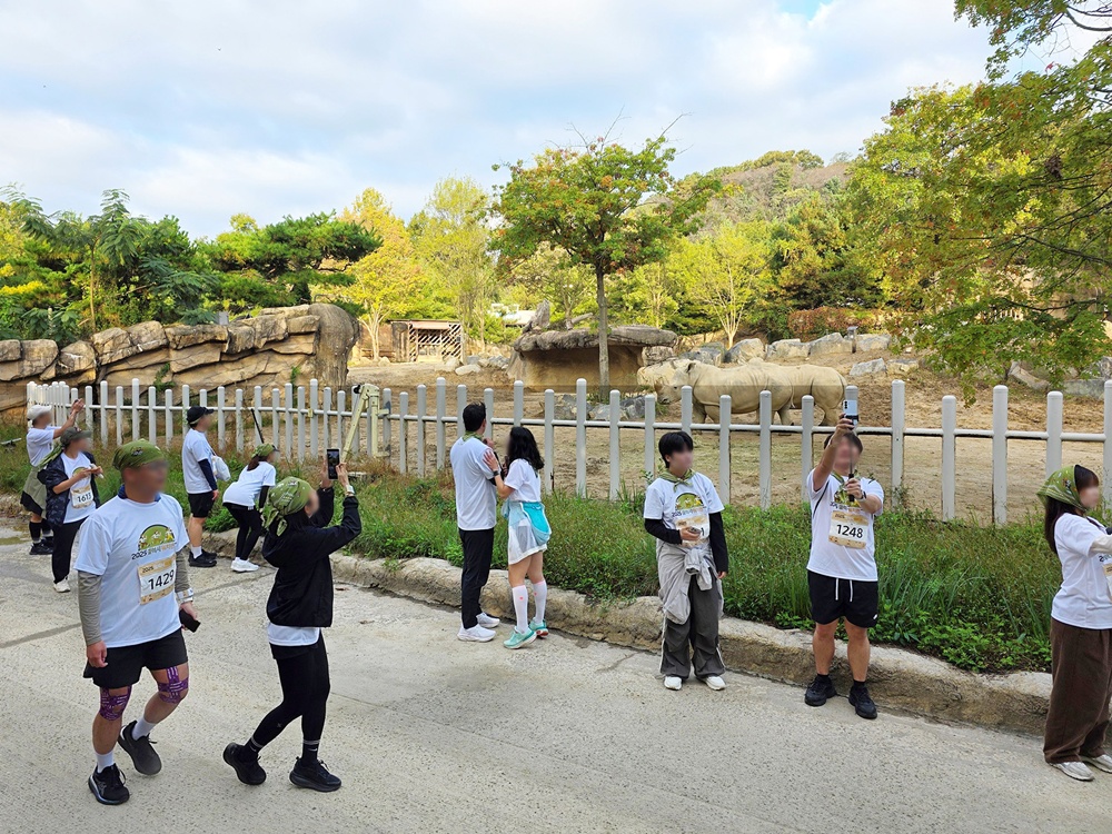 삼성전자가 지난해 10월 개최한 '갤럭시 워치런@사파리' 현장 진행 모습.