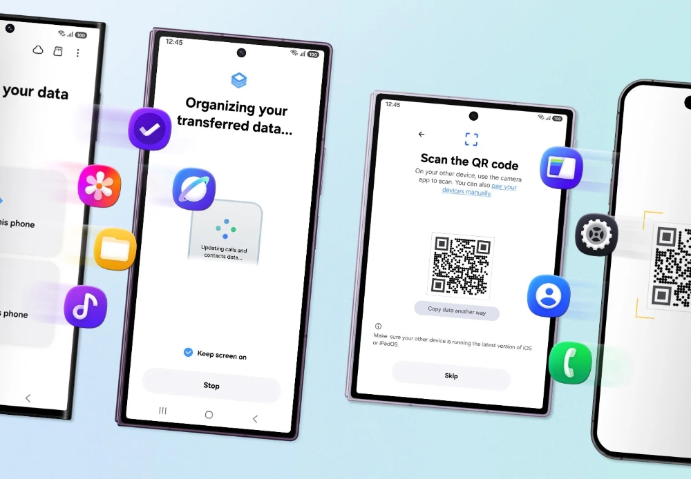One UI 9 '스마트 스위치' 기능을 사용하면 별도의 앱 설치 없이 iOS 기기에서 갤럭시 기기로 간편하게 데이터를 전송해 기기를 전환할 수 있다.