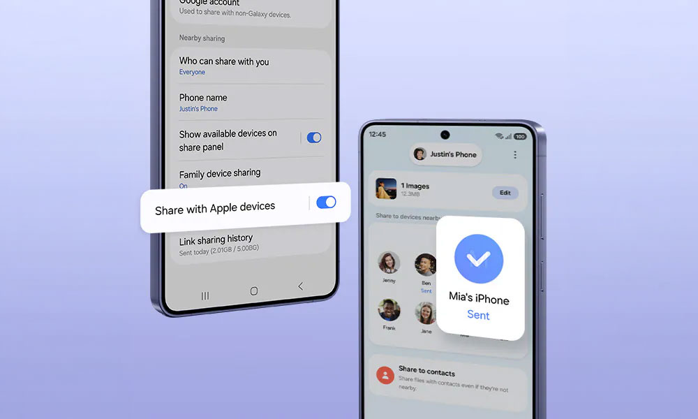 One UI 9와 One UI 8.5가 탑재된 기기들은, 한층 강화된 퀵 셰어의 기기 간 공유 경험을 누릴 수 있다.